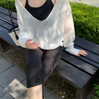 Thin halter inner tank top