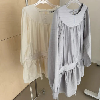 With Me Shirred Chiffon Mini Dress