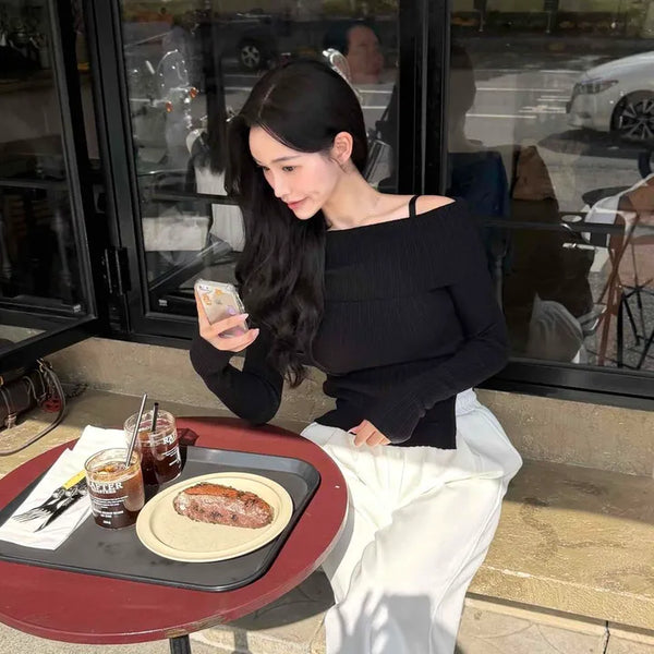 Slim Fit Plain Daily Long Sleeve T-shirt