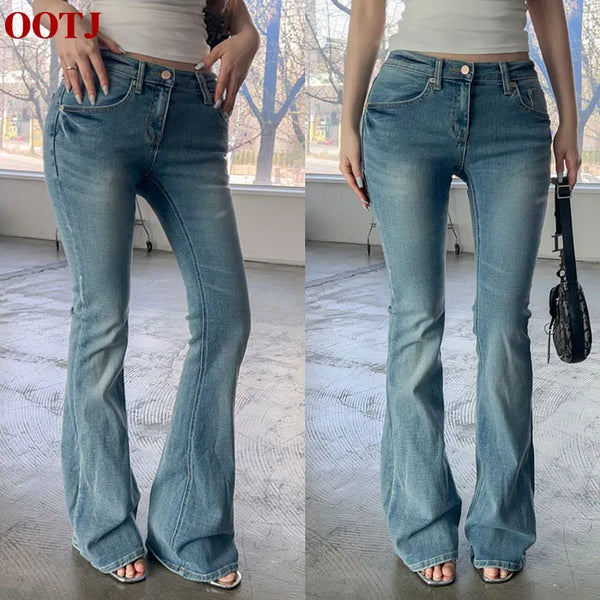 Unt Low denim bootcut pants