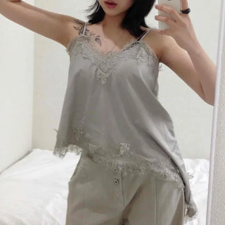 Button Wash Straight Loose Fit Daily Long Pants