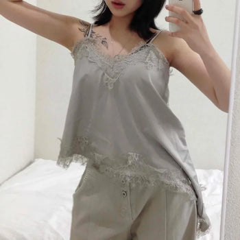 Button Wash Straight Loose Fit Daily Long Pants