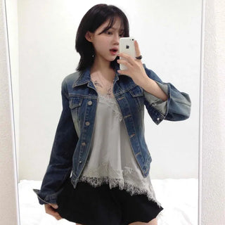 Washed Double Pocket Button-Down Regular Fit Jacket