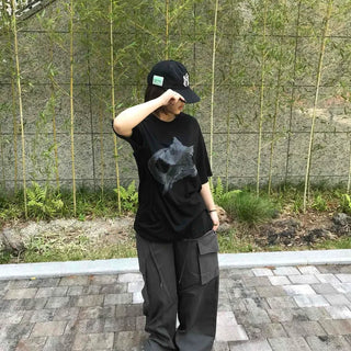 Printed Graphic Oversized Casual Daily Short Sleeve T-shirt