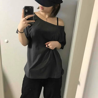 Plain Loose Fit Oversized Daily Short Sleeve T-shirt