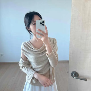 Button Plain Loose Fit Long Sleeve Daily Cardigan