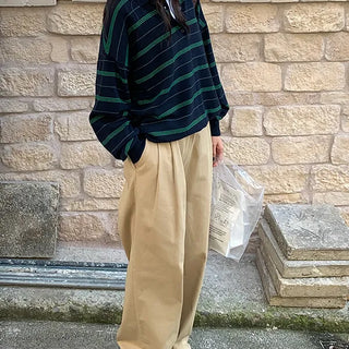Contis Pintuck Cotton Wide Pants
