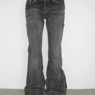 Betty Stitch Low-Rise Bootcut Denim Pants