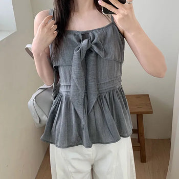 Louis Ribbon Sleeveless Blouse