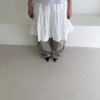 Frilled Midi Skirt
