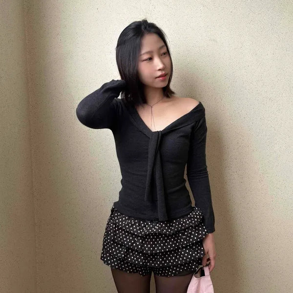 Frill Dot Short Shorts