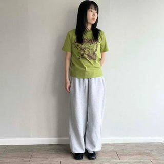 Graphic Loose Fit Short Length Round Neck Short Sleeve T-shirt