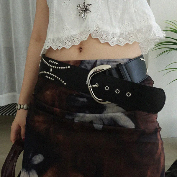 Vintage Western Studded Wide Belt