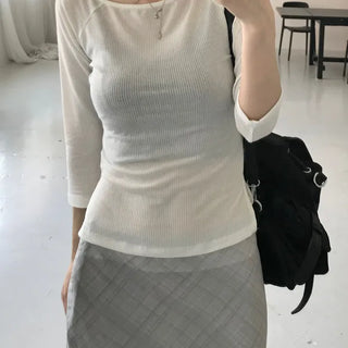 Handel Ribbed Off-Shoulder T-Shirt (3 colors)