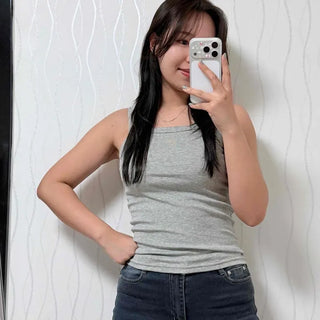 Plain Fitted Short Sleeveless