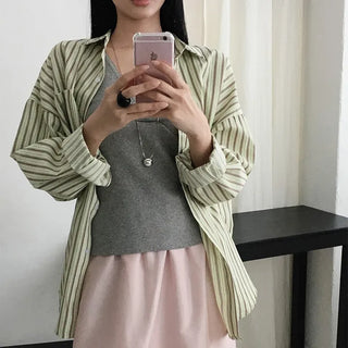 Loewe Wrinkle-Free Oversized Striped Shirt