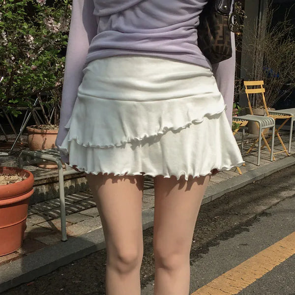 Territ webbing tiered skirt-pants