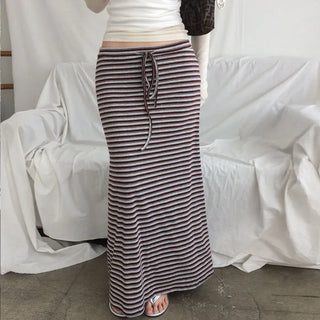 Dilene Striped String Long Skirt [Tencel 94%]