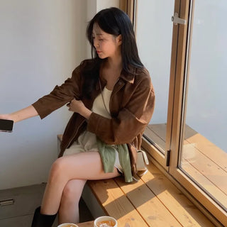 Panier Crop Suede Jacket