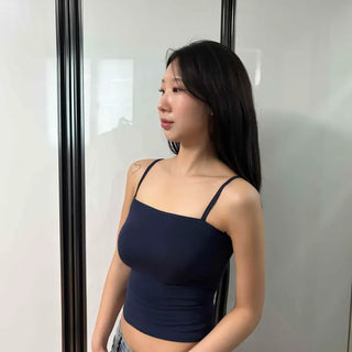 Strapped Plain Fitted Slim Fit Daily Sleeveless