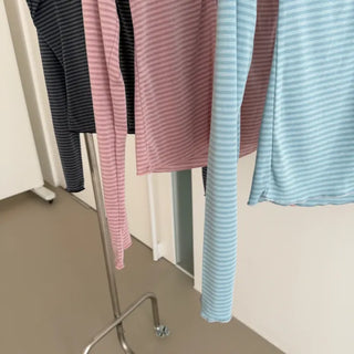 Bois Stripe Button Long Sleeve Tee