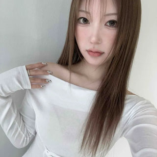Racing Corset Fitted Slim Fit Long Sleeve T-shirt