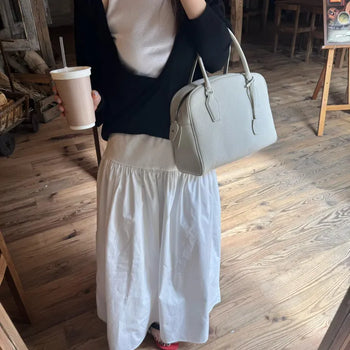 Shirred Skirt  Flare Maxi Skirt