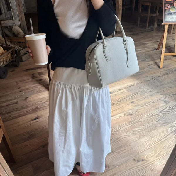 Shirred Skirt  Flare Maxi Skirt