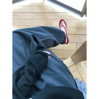 Red flip-flops