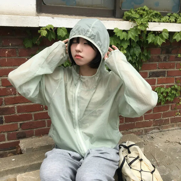 Summer Seagen See-through Windbreaker