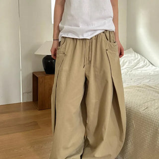 [Unisex] Ether Fold Rivet Banding Pants (3 colors)