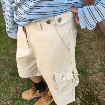 Buckle Cargo Bermuda Pants