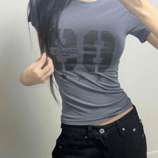 Slim Fit Numbering Daily Short Sleeve T-shirt