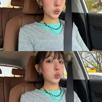 Regular Fit Solid Color Block Daily Long Sleeve T-shirt