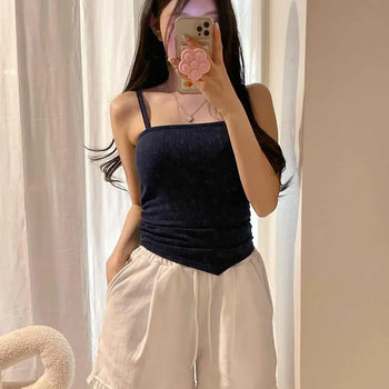 Frill Wide Loose Fit Casual Shorts