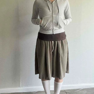 String Shirred Wide Relaxed Fit Daily Shorts