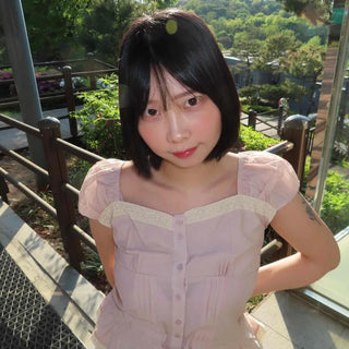 Plain Pintuck Shirred Frill Daily Blouse