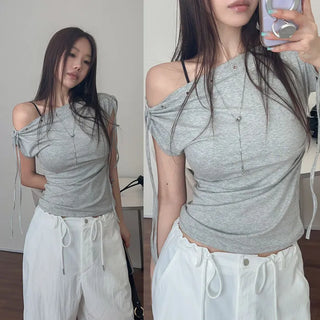 Hike Punching Boat Neck T-shirt [Modal 37%]