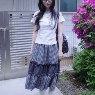 Dami Frill Tiered Long Skirt