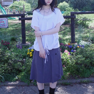 Demon Pleated Midi Wrap Skirt