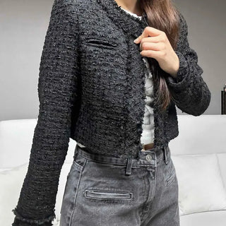 Button Long Sleeve Feminine Daily Jacket