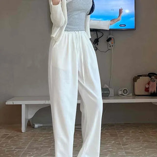 String Pintuck Wide Loose Fit Daily Long Pants
