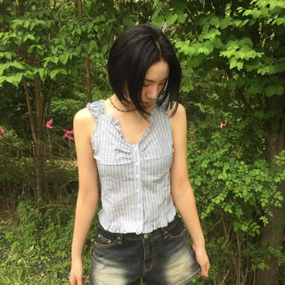 Washed Button Straight Regular Fit Shorts