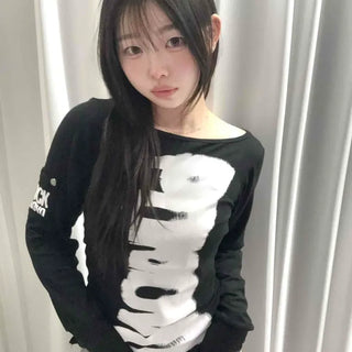 Lettering Graphic Regular Fit Long Sleeve T-shirt