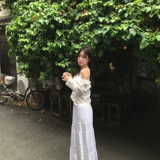Pure Rayon Tiered Long Skirt