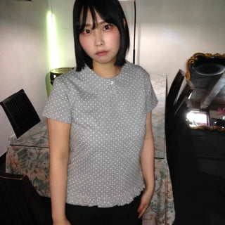 Regular Fit Polka Dot Short Sleeve Casual T-shirt