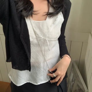 Jeanne Lace See-through Layered Sleeveless Blouse