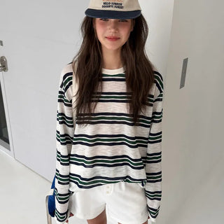 Unit Summer Striped Long Sleeve Tee