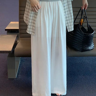 Summer Linen Wide Elastic Waist Pants