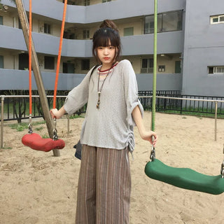 Swing-out elastic waist pants